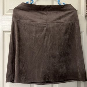 faux suede mini skirt